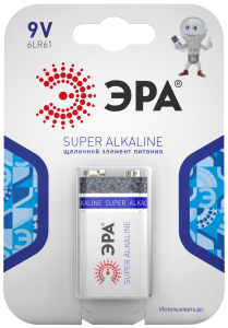Батарейки ЭРА  6LR61-1BL ENERGY POWER Alkaline (12/96/6144)