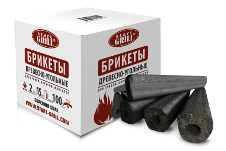 Брикеты древесно-угольные Start Grill 5кг в коробке (Пини Кей)