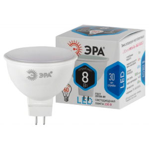 Лампа ЭРА LED MR16-8w-840-GU5.3