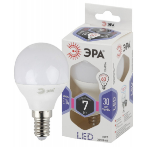 Лампа ЭРА STD LED P45-7W-860-E14