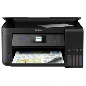 МФУ Epson L4160 (Printer-copier-scaner, A4, 33/15ppm (Black/Color), 69sec/photo, 64-256g/m2, 5760x1440dpi, 1200x2400 scaner, LCD 3.7cm, Wi-Fi, USB)